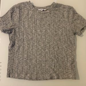 Zara grey ribbed shirt
